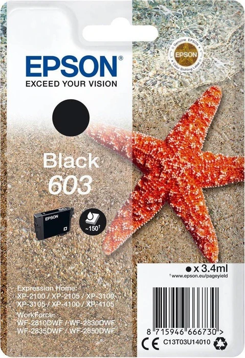 Epson 603 Schwarz, 3,4ml