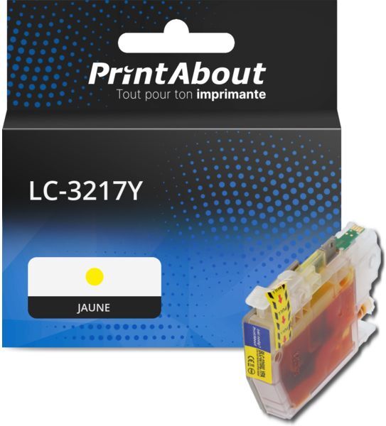 PrintAbout Cartouche compatible Brother LC-3217Y - Jaune - Grande capacité Jaune