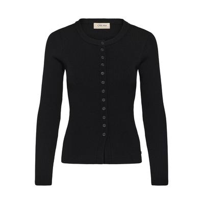 Strickjacke CREAM "Damen Strickjacke CRDela", Damen, Gr. S, schwarz (pitch schwarz), Obermaterial: 55% Viskose LENZING ECOVERO CV LenzEcov. 24% Nylon NY. 21% Polyester PES., Strickjacken Strickjacke