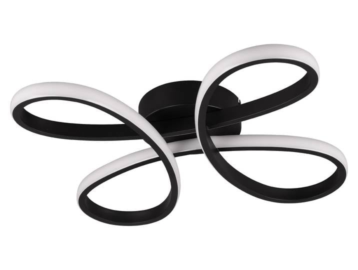 Plafonnier LED arqué noir\, 40cm