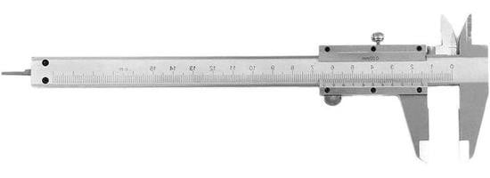 Precisie Schuifmaat van Carbon Staal in Zilver - Meetinstrument met 150mm Bereik