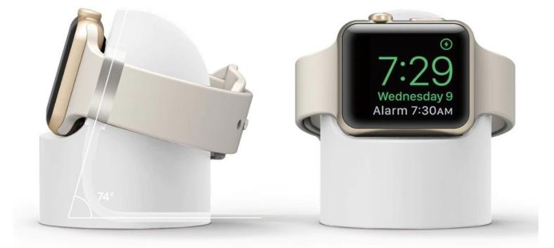 DrPhone AWC10 Apple Watch Siliconen Hoes – Dock voor iWatch - Wit