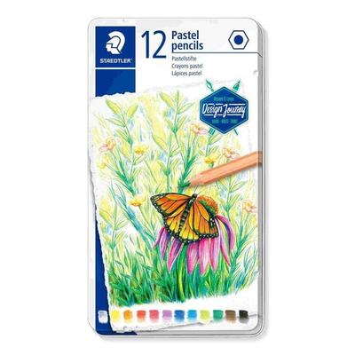 STAEDTLER Schreib- und Zeichbedarf Pastellstifte 146P Sechskantformat, fein pudrige Mine, 12er Set
