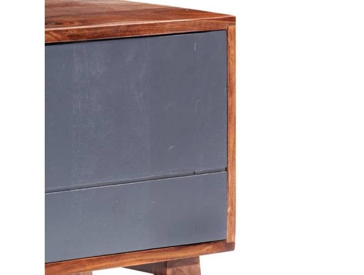 NEUF Armoire TV - Gris - Meuble TV - TABLE TV - gris 140x30x45 cm - bois solide TT2852