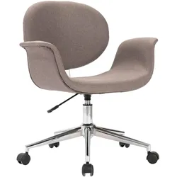 vidaXL Drehbarer Bürostuhl Taupe Stoff