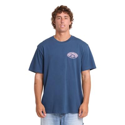 T-Shirt BILLABONG "Reverse Premium", Herren, Gr. M, blau (schwarz denim), Obermaterial: 100% Baumwolle., Shirts T-Shirt