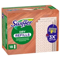 P&G Swiffer Trockentücher 18 Tücher Holz & Parkett halten 3 x mehr Staub fest als ein herkömmlicher Besen