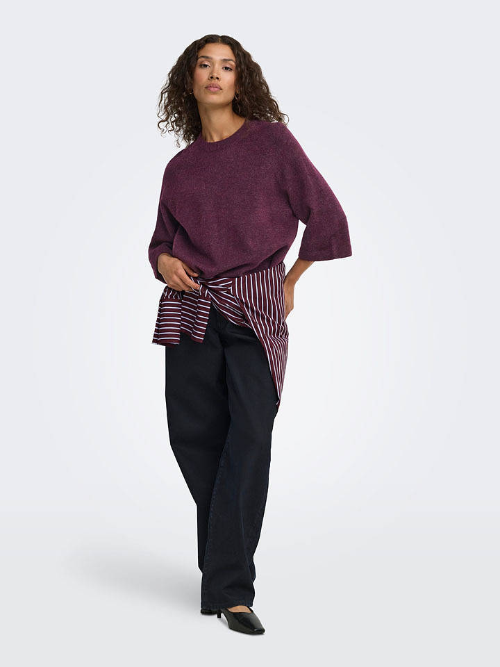ONLY Pullover in Bordeaux - S