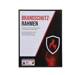 effect Brandschutzrahmen Profil S1 - A1 Schwarz / Antireflexglas / Refloglas / 1...