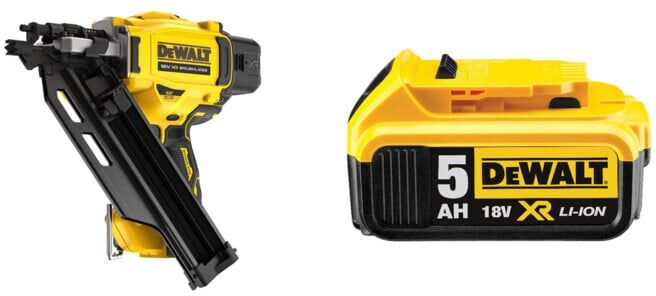 Set Dewalt Akku-Nagler Einzelauslösung, 18V + Ersatz-Akku DCB184-XJ