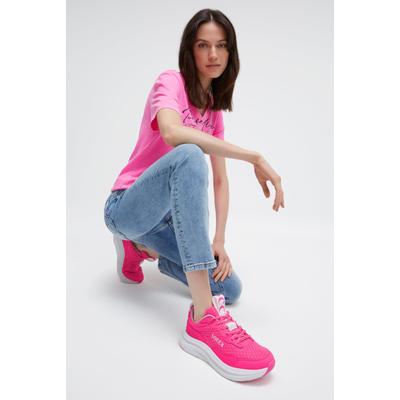 Sneaker SOCCX, Damen, Gr. 37, pink, Leder, Synthetik, Textil, unifarben, Schuhe Sneaker, mit wasserabweisendem Mud Cover