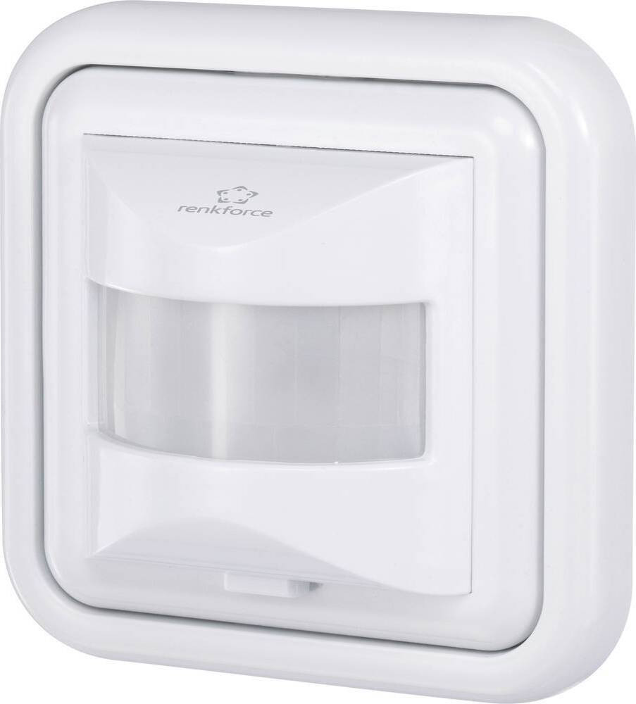 Renkforce Inbouw PIR-bewegingsmelder, 160° bereik, relais, wit, IP20
