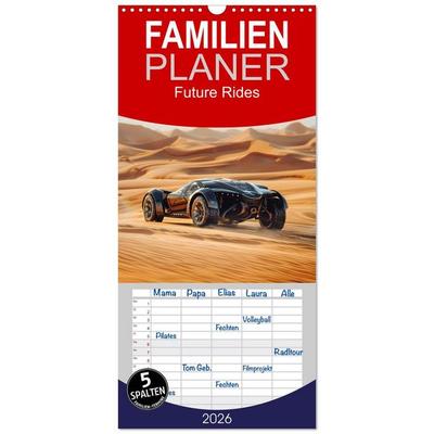 Familienplaner 2026 - Future Rides mit 5 Spalten (Wandkalender, 21 x 45 cm) CALVENDO