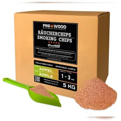 PINI 5 kg Räucherchips Apfel 1-3 mm Smoking Chips Räucherspäne