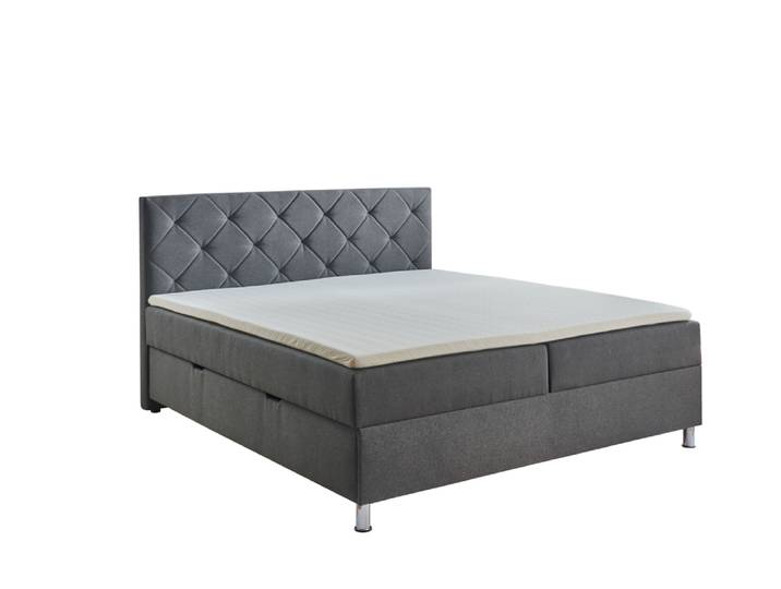Meise Möbel Leo Boxspringbett Metallfuß mit Chromoptik 100%