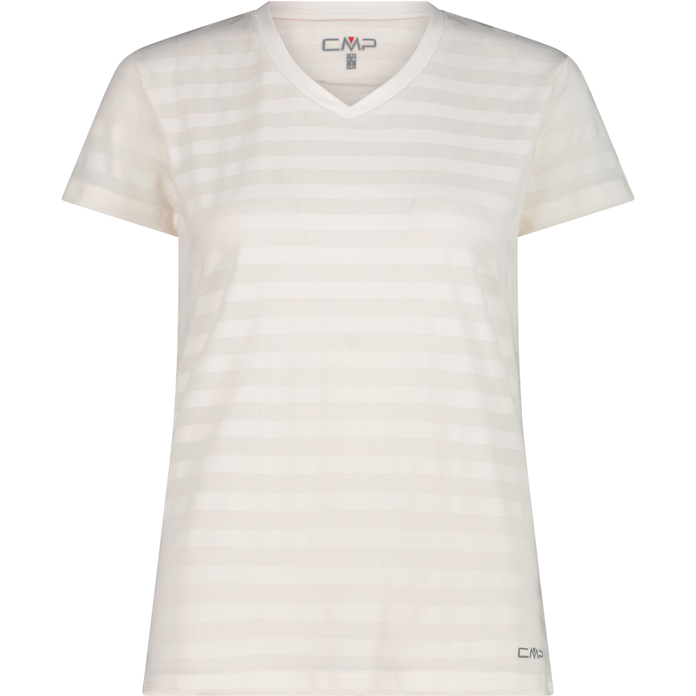 CMP Striped Mesh Damen T-Shirts weiss Größe XS Trekking Elastisch