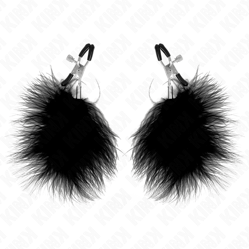 KINK NIPPLE GRIP pince à tétons plume noir 7 cm