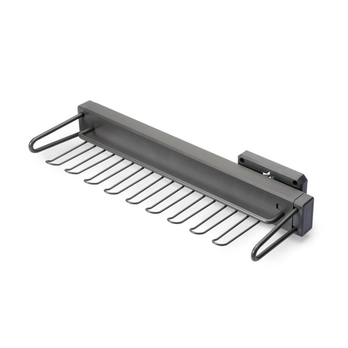 Emuca Uitschuifbaar zij dassenrek Quartz, Titanium