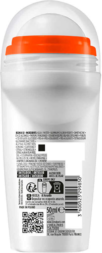 L'Oréal París Men Expert shirt protect anti-transpirante 72h roll on 50 ml