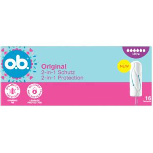 o.b. Tampons Original 2-in-1 Schutz, Ultra, aus Viskose, 16 Stück