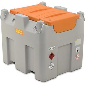 CEMO Tankanlage 10817, mobil, mit ADR-Zulassung, 980 Liter, ohne Pumpe mit Klappdeckel, Diesel