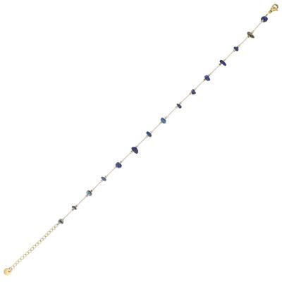 Kettenanhänger ADELIA´S "Anhänger aus Edelstahl mit Perle", blau (gold), Schmuckanhänger, Damen, Edelstahl, Kettenanhänger, Ein Geschenk, das Freude macht