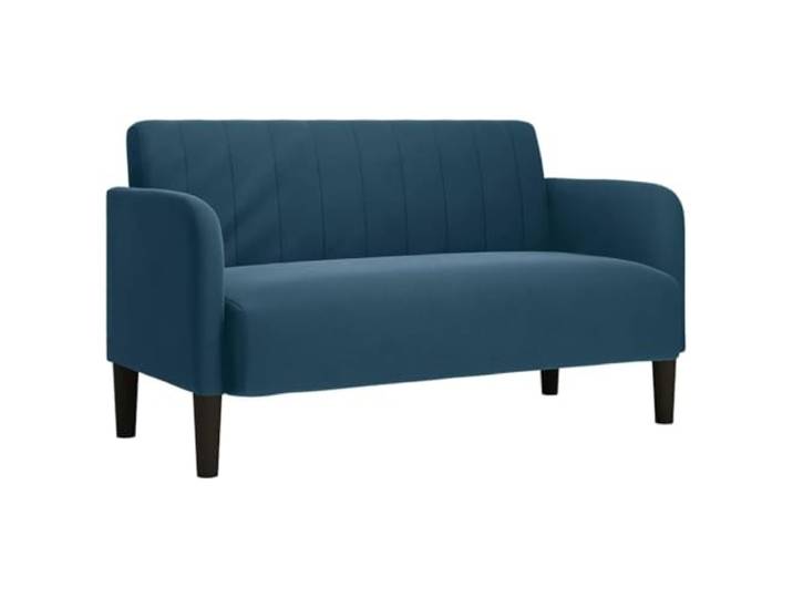 vidaXL Zweisitzer-Sofa Blau 109 cm Samt