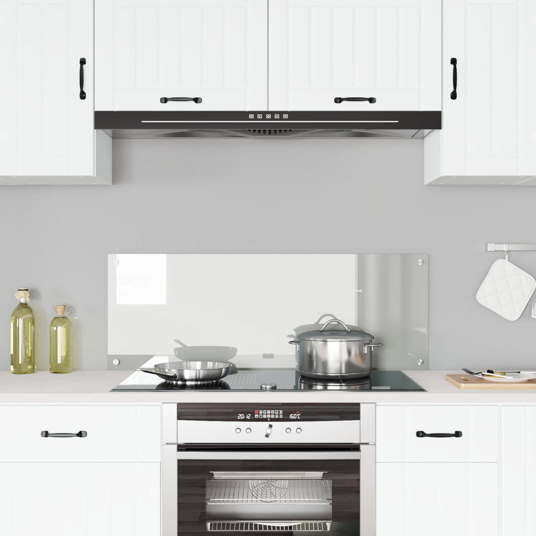 Belfry Kitchen Kitchen Backsplash Tempered Glass Transparent 40 x 110 cm