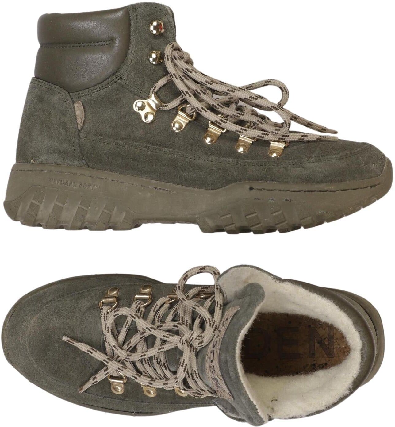 Woden Damen Stiefelette, Grün, Gr. EU 38, kein / Etikett - Second Hand