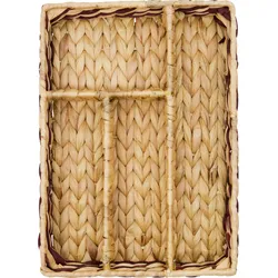 HDOrgi Besteck-Organizer Schubladeneinsatz, 35 x 25 cm, braun-beige