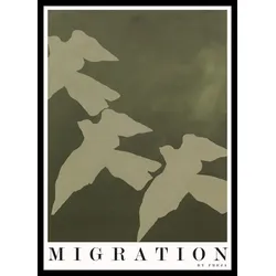 Kunstdruck MIGRATION (LBH 50x70x2 cm) - bunt - LBH 50x70x2 cm
