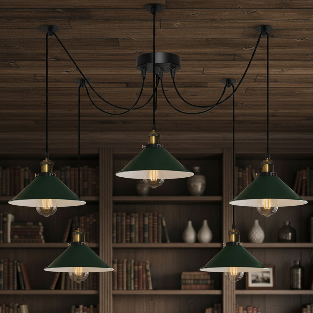Trent Austin Design 5 - Light Cone Pendant Green 10cm H X 20cm W X 20cm D