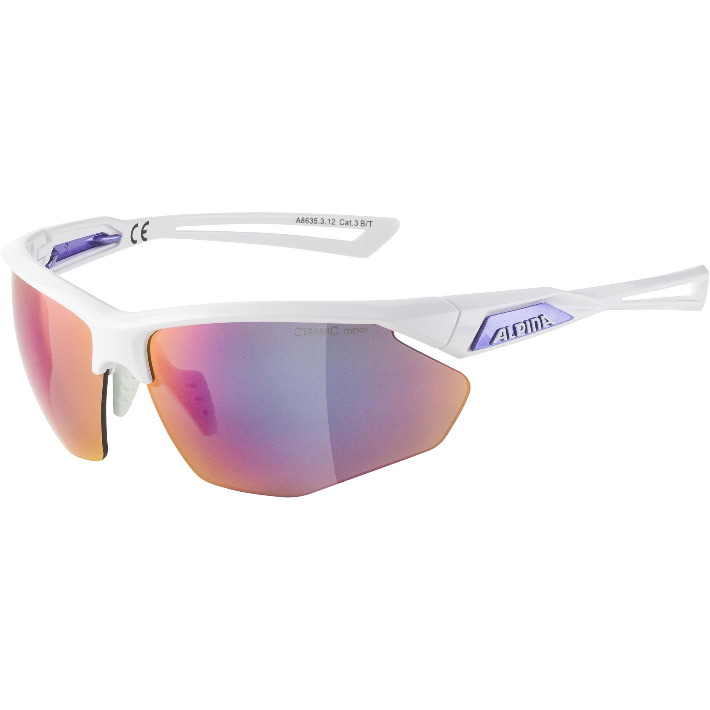 Alpina Nylos HR Sportbrille Sportbrillen & Sportsonnenbrillen weiss Trekking
