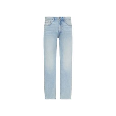 Straight-Jeans CALVIN KLEIN JEANS, Herren, Gr. 34, Länge 32, blau (washed signal), Denim/Jeans, Obermaterial: 100% Baumwolle, straight fit normal, Jeans Straight-Jeans, Regular fit mit Taschen