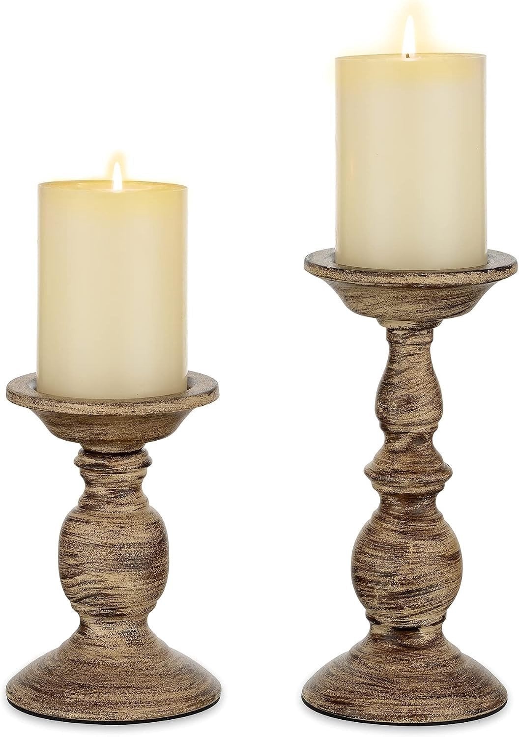 Set van 2 Vintage Kaarsenhouders van Verweerd IJzer