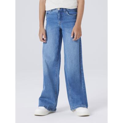 Name It "NKFPOLLY X-WIDE JEANS 3057-FR NOOS" Baumwollmischung, Wide Fit an den Beinen, leichter Used Look