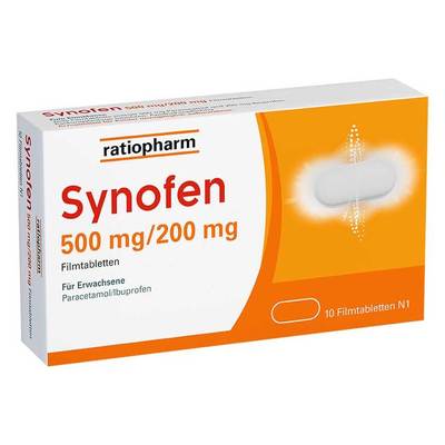 ratiopharm GmbH SYNOFEN 500 mg/200 mg Filmtabletten 10 St 18218509