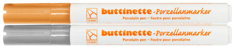 buttinette Porzellanmarker, gold/silber, 2 Stifte
