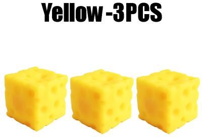 DynamicDeals Cheese Cube Stress Relief Fidget Toy For Focus, Relaxation & Sensory Fun 3pcs