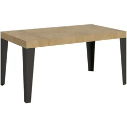 Itamoby Ausziehbarer Tisch 90x160/420 cm Gestell Flame Oak Nature Anthrazit