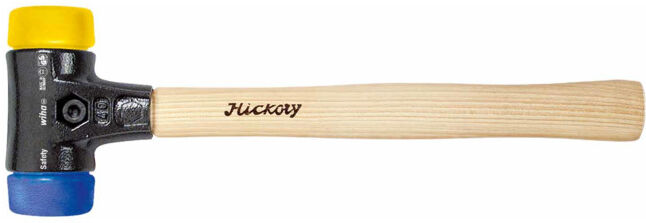 Wiha Massette Safety avec embouts ronds souples et mi-durs avec manche en hickory, embout de massette rond (26654) 40 mm (26654)