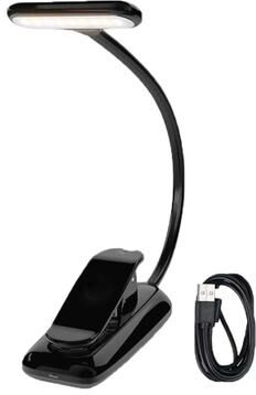Everyday Crate Rechargeable Clip On Book Light With Eye Protection And Stepless Dimming black