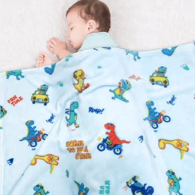 Inspire Curations Cartoon Dinosaur Flannel Fleece Throw Blanket ty02 130x150cm