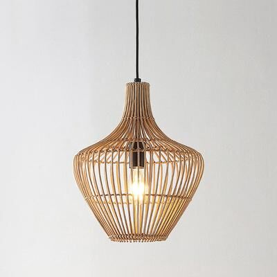 Lunet Rattan Pendant Light - Grandin Road