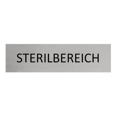 CombiCraft Aluminium Türschild Sterilbereich 165x45mm mit 3M-Tape