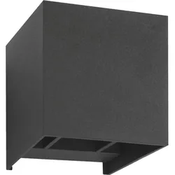 LCD, Gartenbeleuchtung, LEDWandleuchte IP54 graphit 3000K 2x6W (490 lm, IP54)