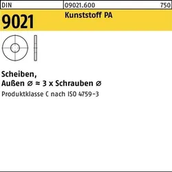 Unterlegscheibe DIN 9021 10,5x30x2,5 Polyamid natur 250 Stück