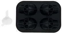 Uplift Essentials 3D Skull Silicone Ice Mold Creative Whiskey Ice Block Maker black