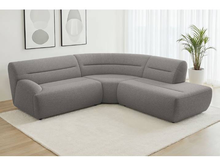 Ecksofa SIT & MORE Scrabble, L-Form, B: 248cm , grau, B:248cm H:80cm T:248cm, 100% Polyester, Sofas, Ecksofa, Modernes Design in verschiedenen Stoffarten