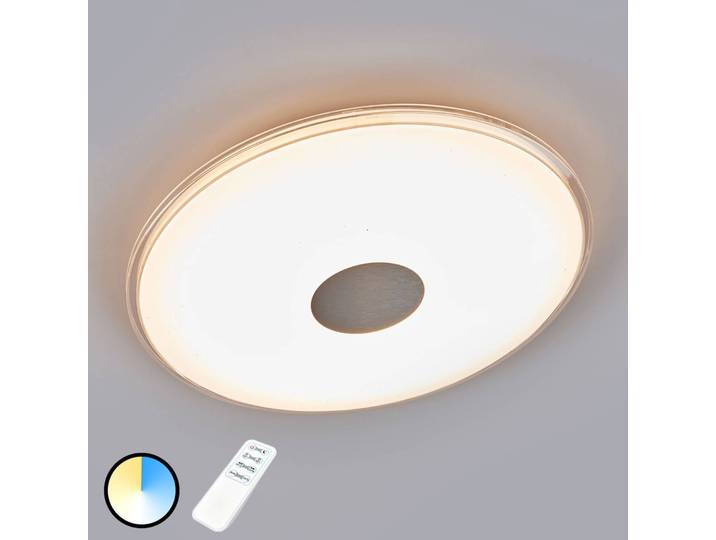 Trio Lighting LED Deckenlampe Shogun, dimmbar, weiß / opal, für Wohn- / Esszimmer, Kunststoff, Modern, LED Deckenleuchte